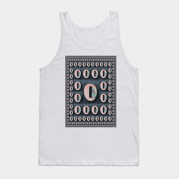 CAPITAL LETTER O. MAGIC CARPET Repeated Size Reductions Tank Top by mister-john